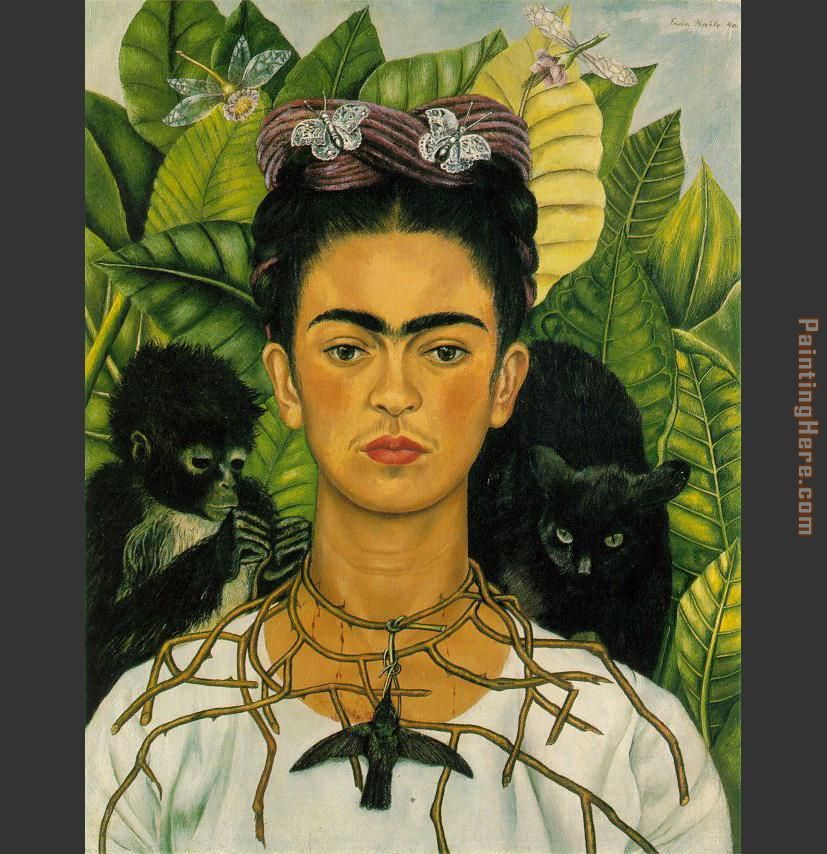 Self Portrait 1-1940 painting - Frida Kahlo Self Portrait 1-1940 art painting